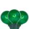10-Count Green G50 Globe Christmas Patio Lights- 9ft Green Wire